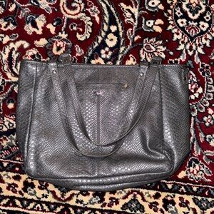 Genuine leather laptop bag tote bag